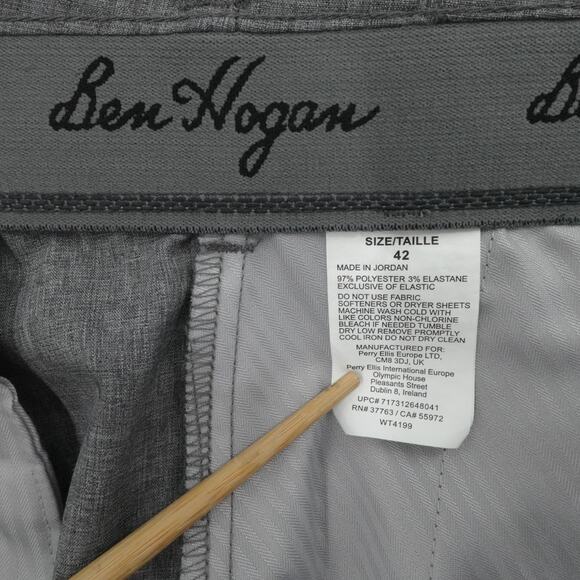 Ben Hogan Shorts Mens 42 Gray Stretch Performance Golf Chino Outdoor Casual - Picture 3 of 13